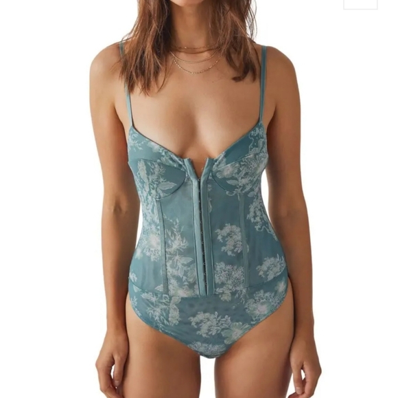 Free People Tops - NWT Intimately FP Floral Mesh Bodysuit